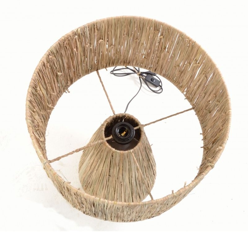 Product photograph of Ancient Mariner Rattan Round Stacked Lamp from Choice Furniture Superstore.